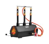 VEVOR Forge au propane portable, avec 3 brûleurs, 1427 °C, fabrication de couteaux, maréchal-ferrier, hexagonal de grande capacité, outils et équipement pour forger l'acier laminé à froid