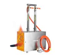 VEVOR Forge au Propane Portable, Four de Forge à Gaz avec 2 Brûleurs, 1427 °C, Forme Carrée, en Acier Inoxydable, pour Coutellerie, Bijouterie, Maréchalerie, Atelier, Travail du Métal, Usage Extérieur