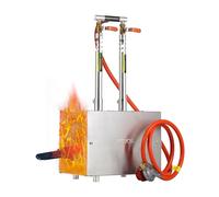 VEVOR Forge de gaz propane portable avec 2 brûleurs avec valves réglables, 1427 °C, forme carrée, acier inoxydable, four de fusion pour utilisation dans le forge de métaux, 300 x 180 x 525 mm