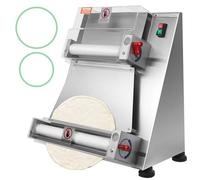 VEVOR Formeuse à Pizzas 3 à 15 pouces Presse à Pâte Électrique Commerciale 260 Feuilles par Heure Laminoir à Pâte à Pizza en Inox Épaisseur Réglable pour Tartes Tortillas Pains Pizzerias Boulangeries