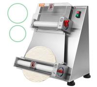 VEVOR Formeuse à Pizzas 7,6-38,1 cm Presse à Pâte Électrique Commerciale 260 Feuilles par Heure Laminoir à Pâte à Pizza en Inox Épaisseur Réglable pour Tartes Tortillas Pains Pizzerias Boulangeries