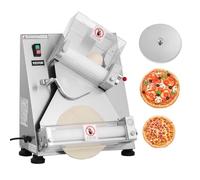VEVOR Formeuse à pizzas, 7,6 à 35,5 cm, presse à pâte électrique commerciale 370 W, 260 feuilles par heure, laminoir à pâte à pizza automatique en acier inoxydable, épaisseur réglable, avec couvercle
