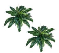 VEVOR Fougère Artificielle Fausse Plante Déco en Plastique 30 Feuilles Lot de 2