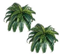 VEVOR Fougère Artificielle, Lot de 2, Fausse Fougère de Boston 90-100 cm, Plante Artificielle Suspendue avec 35 Feuilles, pour Décoration Intérieur Extérieur, Maison, Bureau, Pot de Fleurs Non Inclus