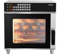 VEVOR Four à Convection Commercial de Comptoir à 4 Niveaux Capacité 58L Contrôle Facile Argent