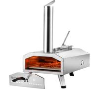 VEVOR Four à Pizza Extérieur 12 po Four à Bois et Charbon de Bois Portable Inox Inox