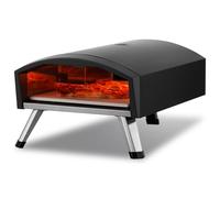 VEVOR Four à pizza d'extérieur de 30,5 cm, poêle à pizza portable avec pierre à pizza en cordiérite épaisse, couvercle étanche, four à gaz en fer avec pieds pliables pour le camping et le jardin