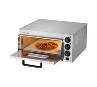 VEVOR Four à Pizza Électrique de Comptoir de 40,6 cm, Machine à Pizza d'Intérieur en Acier Inoxydable, avec Pierre et Poignée, Température Maximale de 350 °C, pour Cuisine, Restaurant, Maison