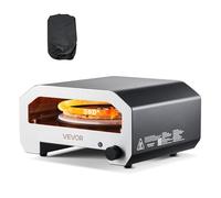 VEVOR Four à pizza portable pour extérieur, 40 cm, au gaz propane, avec rotation électrique, pierre pour pizza épaisse, sac de transport, pour patio, camping, couleur noire, 603 x 593 x 324 mm