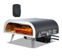 VEVOR Four à pizza portable pour extérieur, four à gaz 30,5 cm, poêle à propane avec pieds pliables pour camping en plein air, avec pulvérisateur en fer, pour patio et jardin, noir