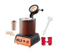 VEVOR Four de Fusion Électrique 1500 W, Kit de Fusion d'Or avec Température Maximale 1150 ℃, avec Creuset en Céramique de 5 kg, pour Fabrication de Bijoux, Coulée et l'Affinage des Métaux, Atelier