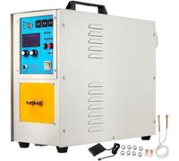 VEVOR Four de Fusion par Induction 15KW Four de Fonderie Induction Four de Chauffage à Induction à Haute Fréquence 30-100KHz Chauffage Max 2200 °C