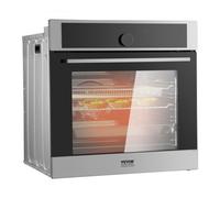 VEVOR Four Encastrable de 76 L, Four Mural Simple de 59,5 cm, Électrique 3550 W, avec 16 Fonctions de Cuisson, Chauffage Rapide à 200 °C en 5 Minutes, avec Grille et Plateau de Cuisson, Cuisine