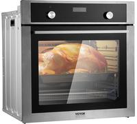 VEVOR Four mural individuel, four électrique mural encastrable 24" avec 9 fonctions de cuisson, 2,68 pieds cubes de fours électriques muraux, chauffage rapide à 200°C en 5 min, four électrique 3550 W