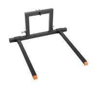 VEVOR Fourches à Palettes Attelage 3 Points Charge 680 kg Fourches à Palettes à Pince, Longueur Totale 128 cm, Largeur de Fourche Réglable 73,5-11,7 cm, Attache Rapide pour Tracteurs de Catégorie 1