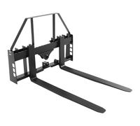 VEVOR Fourches à Palettes pour Chargeuses Compactes avec Cadre 1150 mm, Fourche 1065 mm, Capacité Charge 1814 kg, Récepteur d'Attelage 50,8 mm, Manchons de Lance, pour Chargeuses Compactes, Tracteurs