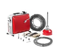 VEVOR Furet Déboucheur Canalisations Électrique, 390 W, 1400 tr/min, avec Câble à Ressort Acier 12 m x 16 mm, 4,5 m x 16 mm, 8 m x 9,5 mm, 6 Coupeurs, pour Débouchage Tuyaux de 50-110 mm de Diamètre