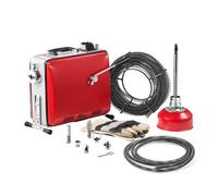 VEVOR Furet Déboucheur Canalisations Électrique, 390 W, 1400 tr/min, avec Câble à Ressort Acier 12 m x 16 mm, 4,5 m x 16 mm, 8 m x 9,5 mm, 6 Coupeurs, pour Débouchage Tuyaux de 50-110 mm de Diamètre
