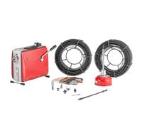 VEVOR Furet Déboucheur Canalisations Électrique, 500 W, 1400 tr/min, avec Câble à Ressort Acier 2x20 m x 16 mm, 5 m x 9,5 mm, 0,4 m x 12 mm, 6 Coupeurs, pour Débouchage Tuyaux de 50-110 mm de Diamètre