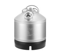 VEVOR Fût de Nettoyage pour Tireuse à Bière 6,5 L, Fût de Lavage de Conduites pour Système de Tirage Pression de Bière, en Acier Inoxydable 304, avec Raccords en D et Base en Caoutchouc, Pub Maison