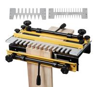 VEVOR Gabarit à Queue d'Aronde Largeur 310 mm Gabarit de Défonceuse à Queue d'Aronde Outil Menuiserie pour Tenons et Mortaises, Fabrication Meubles Bois, avec 3 Gabarits 5 Fraises, Alignement Précis