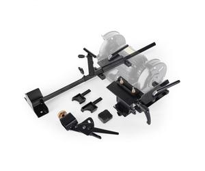 VEVOR Gabarit d'Affûtage Multi-meulage pour Meuleuse d'Établi 152 mm 203 mm, avec Plateforme, Glissière d'Onglet, Barre de Support Outils, Bloc de Réglage, pour Ciseaux et Outils de Tournage sur Bois