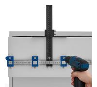 VEVOR Gabarit de Quincaillerie d'Armoire en Alliage d'Aluminium et Acier Inoxydable Gabarit de Perçage Ajustable de Poignées Portes avec Poinçon Central pour Installation de Boutons de Portes Tiroirs