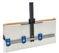 VEVOR Gabarit de Quincaillerie d'Armoire en Alliage d'Aluminium et Acier Inoxydable Gabarit de Perçage Ajustable de Poignées Portes avec Poinçon Central pour Installation de Boutons de Portes Tiroirs