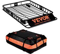 VEVOR Galerie de toit Panier de voiture Panier de toit universel 1305 x 915 x 127 mm capacité de charge 90 kg Galerie de toit Fret Porte-bagages noir