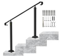 VEVOR Garde-Corps Escalier Main Courante Fer Forgé Réglable 1-3 Marches 68,5 cm