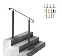 Garde-Corps Escalier Main Courante Fer Forgé Réglable 1-3 Marches 68,5 cm