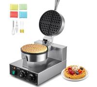 VEVOR Gaufrier Commercial Appareil à Gaufre Ronde 1230 W Antiadhésif Boulangerie