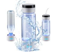 VEVOR Générateur de bouteilles d'eau à hydrogène, générateur d'eau à hydrogène portable 380 ml, ionisateur d'eau riche en hydrogène avec technologie SPE, avec tube d'inhalation nasale & autonettoyage
