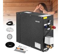 VEVOR Générateur de Vapeur Sauna 7,5 kW, Générateur de Vapeur Douche Bain Spa avec Contrôleur, Kit Vidange Automatique, Protection Contre Surchauffe, Marche Sec, Surpression, Efficacité 10 min à 24 h