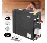 VEVOR Générateur de Vapeur Sauna 7,5 KW, Générateur de Vapeur Douche Bain Spa avec Contrôleur, Kit Vidange Automatique, Protection Contre Surchauffe, Marche Sec, Surpression, Efficacité 10 Min à 24 h