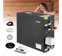 VEVOR Générateur de vapeur, système de douche à vapeur 4 kW avec contrôleur pour sauna, bain, spa, kit de vidange automatique commercial avec protection contre la surchauffe, la course à sec et la