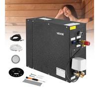 VEVOR Générateur de vapeur, système de douche à vapeur 9 kW avec contrôleur pour sauna, bain, spa, kit de vidange automatique commercial avec protection contre la surchauffe, la course à sec et la