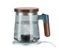 VEVOR Générateur d’Eau Hydrogénée 400 mL, Carafe Hydrogénée Technologie SPE, Ioniseur d'Eau Hydrogénée avec Base de Chargement sans Fil, Bouteille d'Eau Riche en Hydrogène, Tasse de Santé en Verre