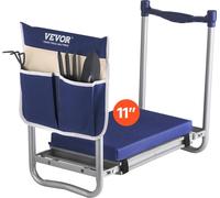 VEVOR Genouillère 585x300x485 mm, Coussin pour les genoux 279x385mm Coussin pour les genoux, Aide pour les genoux jardinage jusqu'à 160 kg, Siège de jardin pliable avec 1 poche à outils, Tabouret de t
