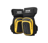 VEVOR Genouillères de travail antidérapantes en mousse gel, genouillères de protection robustes et extensibles avec 2 sangles d'extension, hommes et femmes, pour toiture, jardinage, sol, jaune et noir