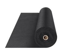 VEVOR Géotextile Non Tissé 1,8x30,5 m Toile de Paillage Anti-Mauvaises Herbes 271 g/m² Tissu d'Allée Perméable Résistant à la Déchirure pour Systèmes de Drainage, Aménagement Paysager, Couvre-sol Noir