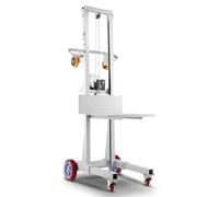 VEVOR Gerbeur Manuel à Treuil, Charge 181 kg, Chariot Élévateur Matériaux, Hauteur de Levage Max 1300 mm, avec Roues, Plaque de Levage, Empileur Multifonctionnel pour Entrepôts, Usines, Supermarchés