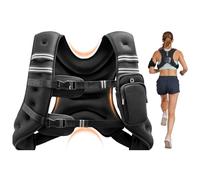VEVOR Gilet Lesté 11,46 kg, Veste Lestée Respirante, pour Marche Course Jogging Randonnée Entraînement Croisé Fitness, Gilet de Poids pour Musculation avec Bande Réfléchissante et Boucle Réglable