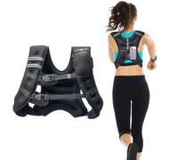 VEVOR Gilet lesté, 13,8 kg, veste de poids à boucle réglable pour homme et femme avec bande réfléchissante, équipement d'entraînement pour musculation, course, jogging, fitness et perte de poids, noir