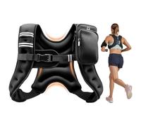 VEVOR Gilet Lesté 2,79 kg, Veste Lestée Respirante, pour Marche Course Jogging Randonnée Entraînement Croisé Fitness, Gilet de Poids pour Musculation avec Bande Réfléchissante et Boucle Réglable