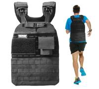 VEVOR Gilet lesté réglable, 5 à 9 kg/9 à 14,5 kg/15,9 kg/18,1 kg avec 6 poids de sable de fer et bande réfléchissante, équipement d'entraînement pour la musculation, la course à pied, le jogging