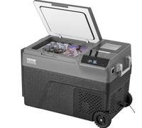 VEVOR Glacière à compression 35 L Réfrigérateur de Voiture avec Fonction de Fabrication de Glace 12V,Frigo Voiture sur Roulettes à Zone Unique Température Réglable -20°C à 20°C,pour Maison Camping