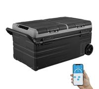 VEVOR Réfrigérateur portable à compression 95 L – 12 V double zone, -20 à 20 °C, roues et poignée