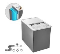 VEVOR Glacière encastrable en Acier Inoxydable, 455 x 305 x 385 mm, bac à Glace Commercial de 27,1 L pour l'extérieur avec Couvercle Coulissant, Tuyau d'évacuation Inclus, pour vin et bière Frais