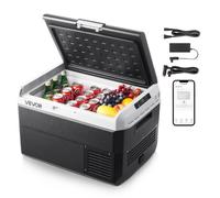 VEVOR Glacière Électrique 50 L, Réfrigérateur Portable Voiture et Maison 12/24 V CC et 100-240 V CA, pour Camping Voyage Plage Pêche, Mini Frigo à Compression, Température Réglable -20 °C à 20 °C